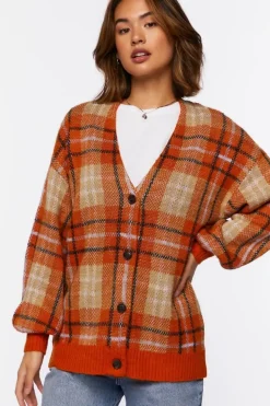 Plaid Cardigan Sweater