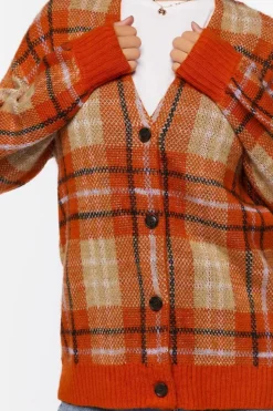 Plaid Cardigan Sweater