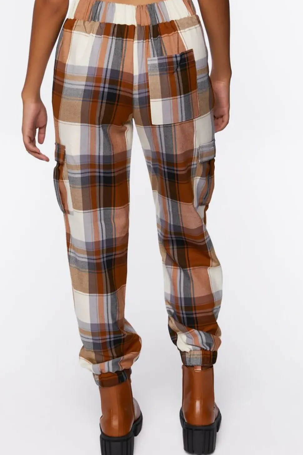 Plaid Cargo Joggers