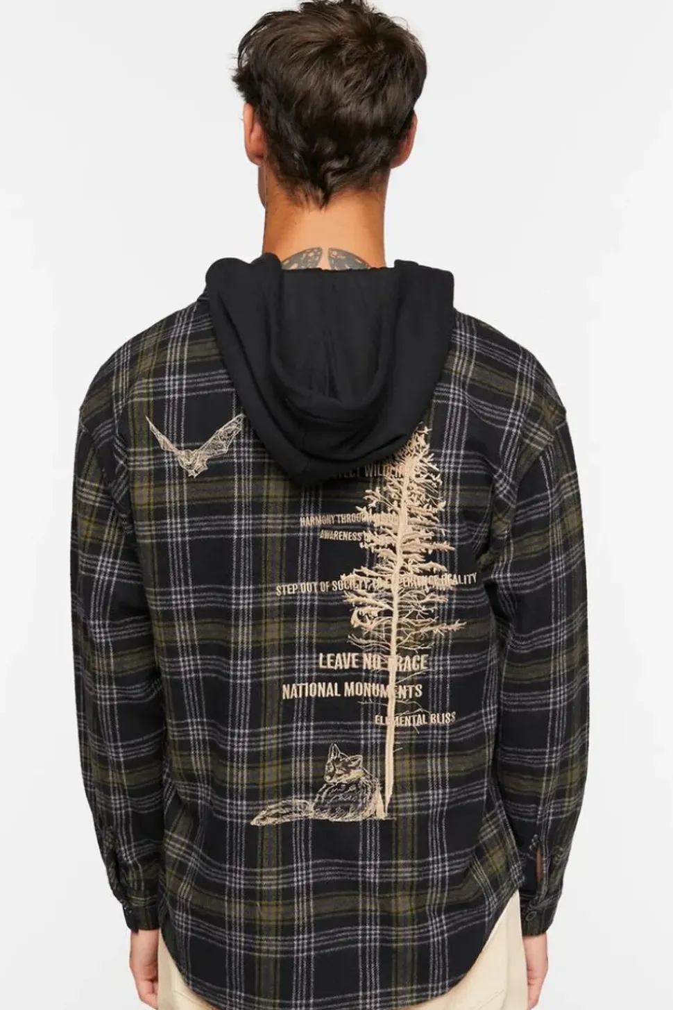 Plaid Combo Flannel Shirt