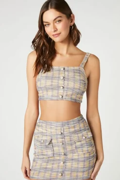 Plaid Crop Top & Skirt Set