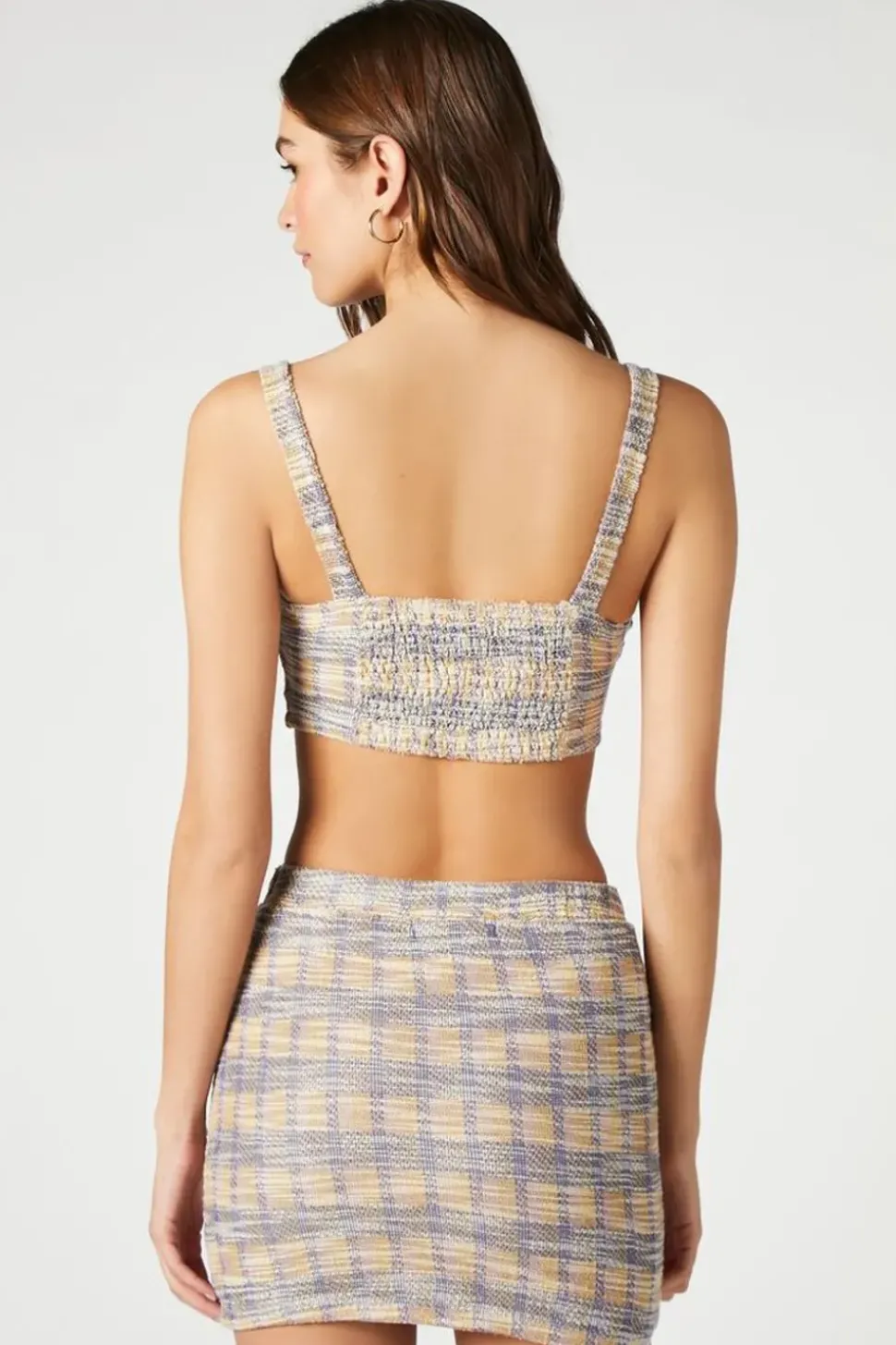 Plaid Crop Top & Skirt Set