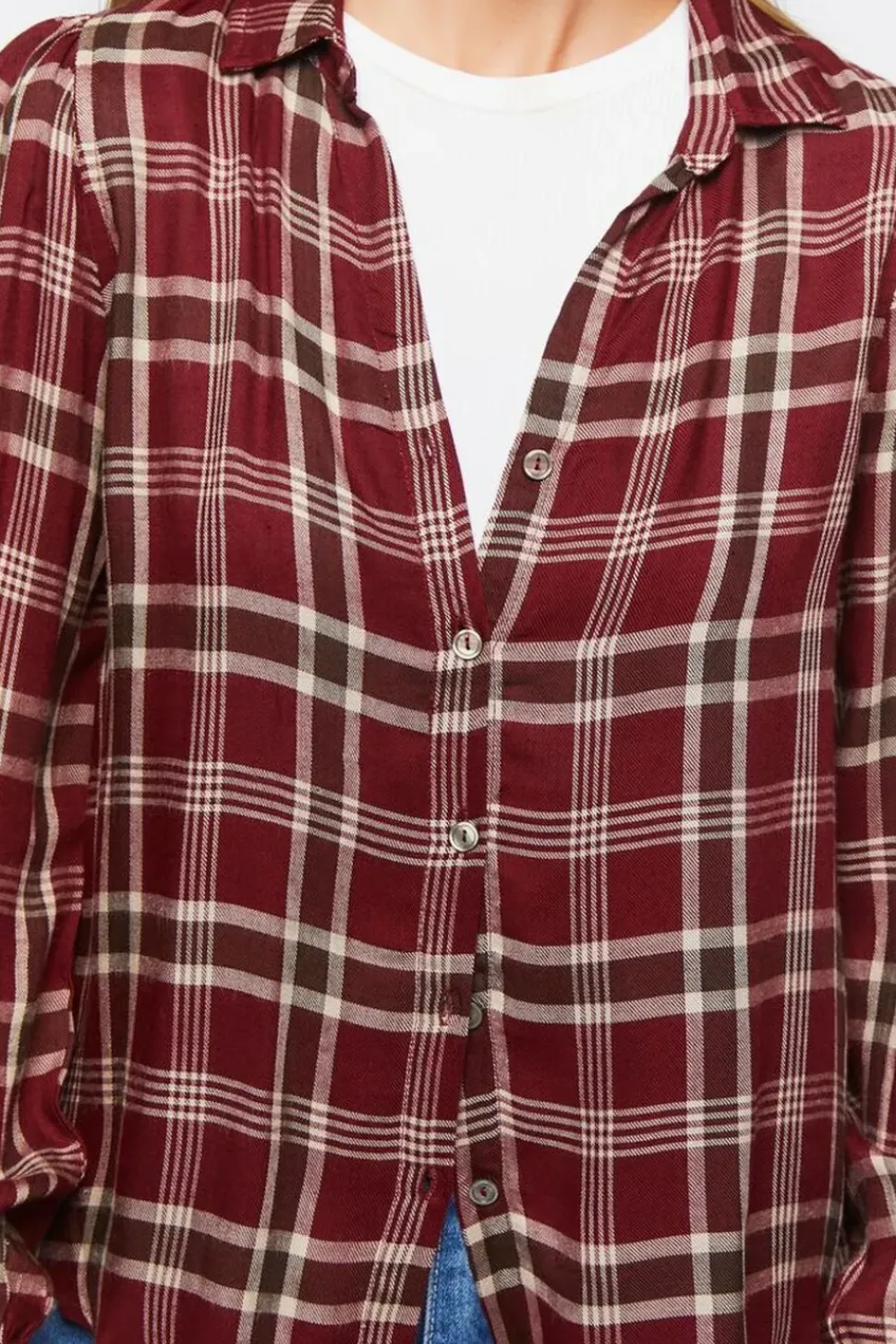 Plaid Dolphin-Hem Shirt