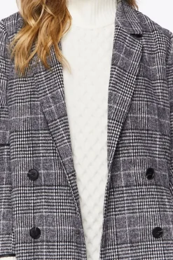 Plaid Double-Breasted Blazer