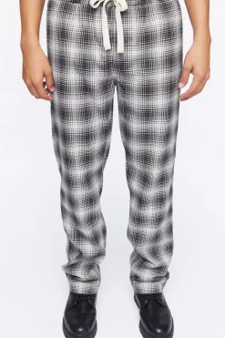 Plaid Drawstring Joggers
