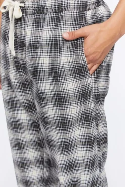 Plaid Drawstring Joggers