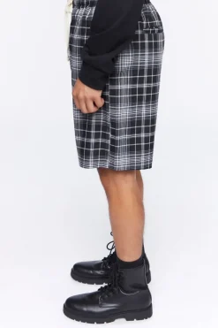 Plaid Drawstring Shorts