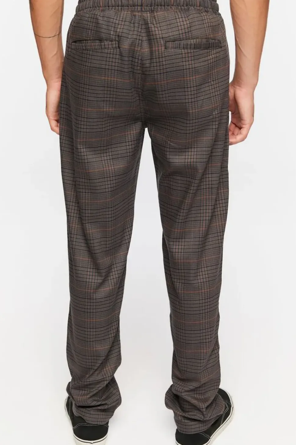 Plaid Drawstring Trousers