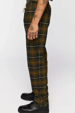 Plaid Drawstring Trousers