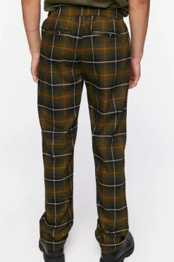 Plaid Drawstring Trousers