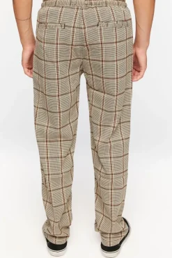 Plaid Drawstring Trousers