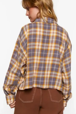 Plaid Drop-Sleeve Shirt