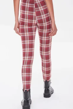 Plaid High-Rise Leggings