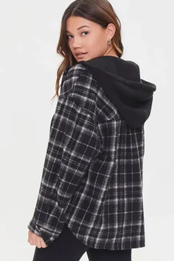 Plaid Hooded Shacket