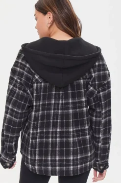 Plaid Hooded Shacket