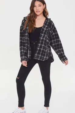Plaid Hooded Shacket