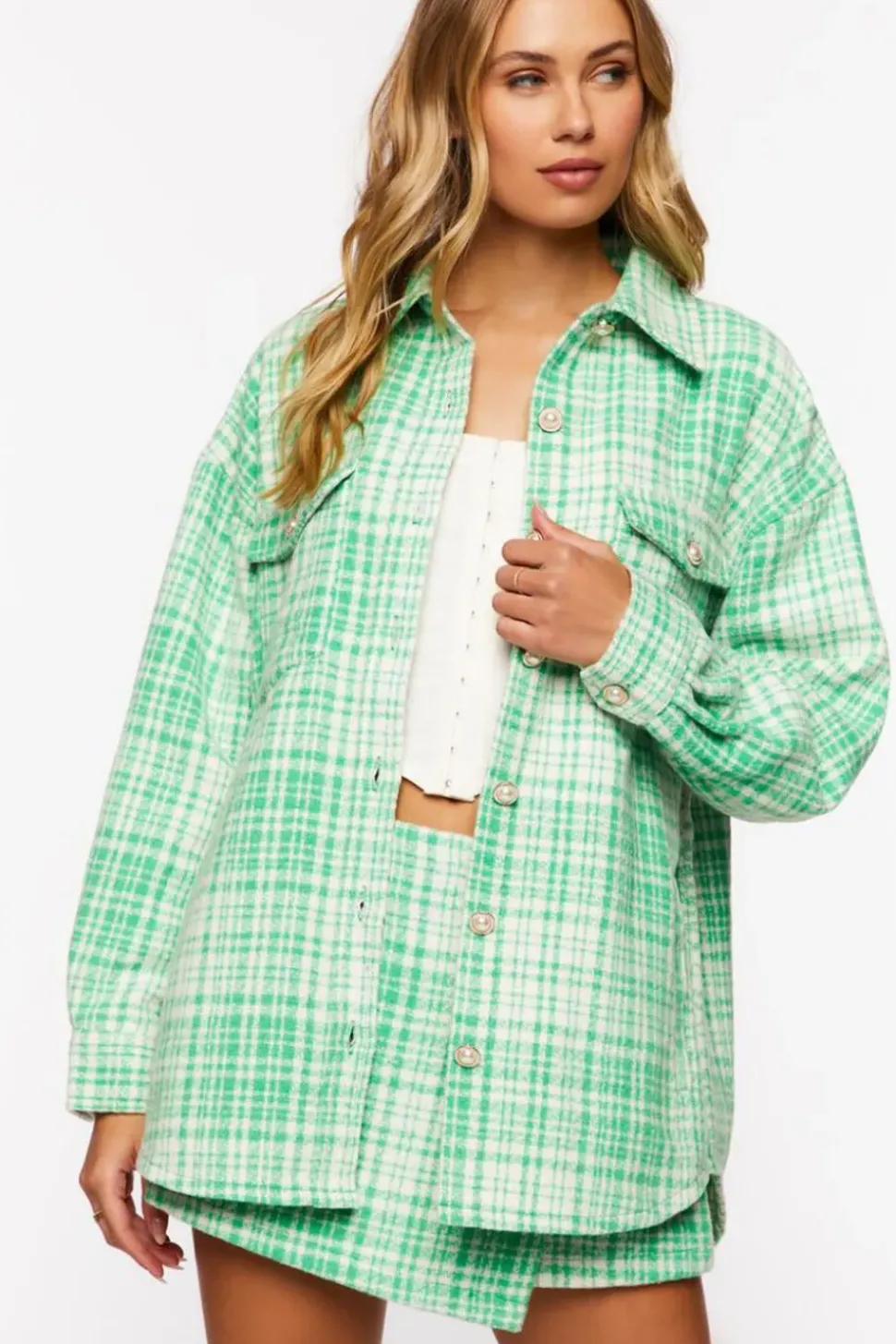 Plaid Longline Shacket