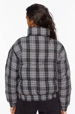 Plaid Puffer Jacket