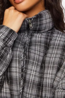 Plaid Puffer Jacket