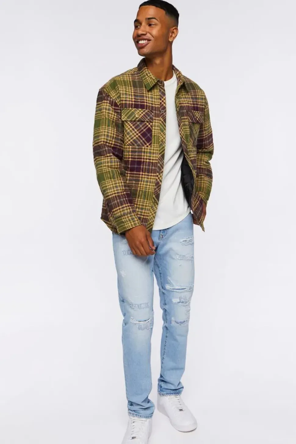Plaid Quilted Shacket