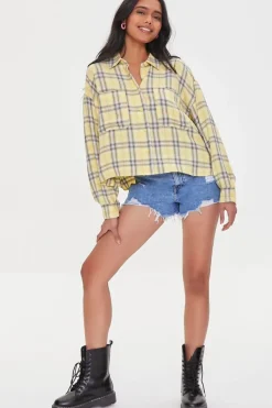 Plaid Roll-Tab Shirt