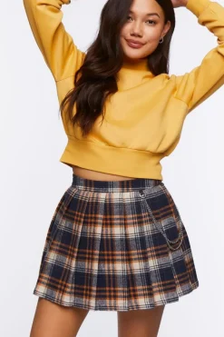 Plaid Wallet Chain Mini Skirt