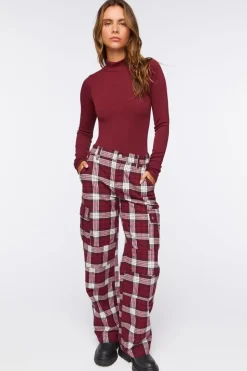 Plaid Wide-Leg Pants