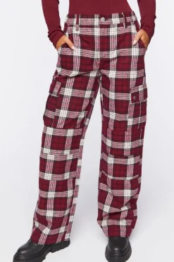 Plaid Wide-Leg Pants