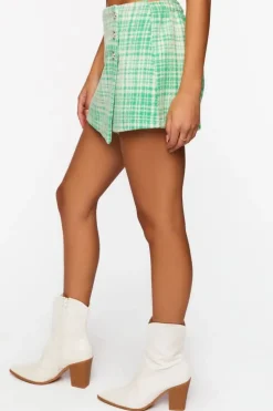 Plaid Wrap Skort