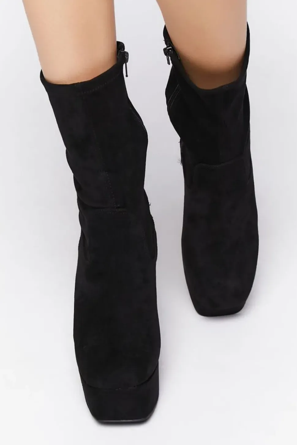 Platform Block Heel Booties