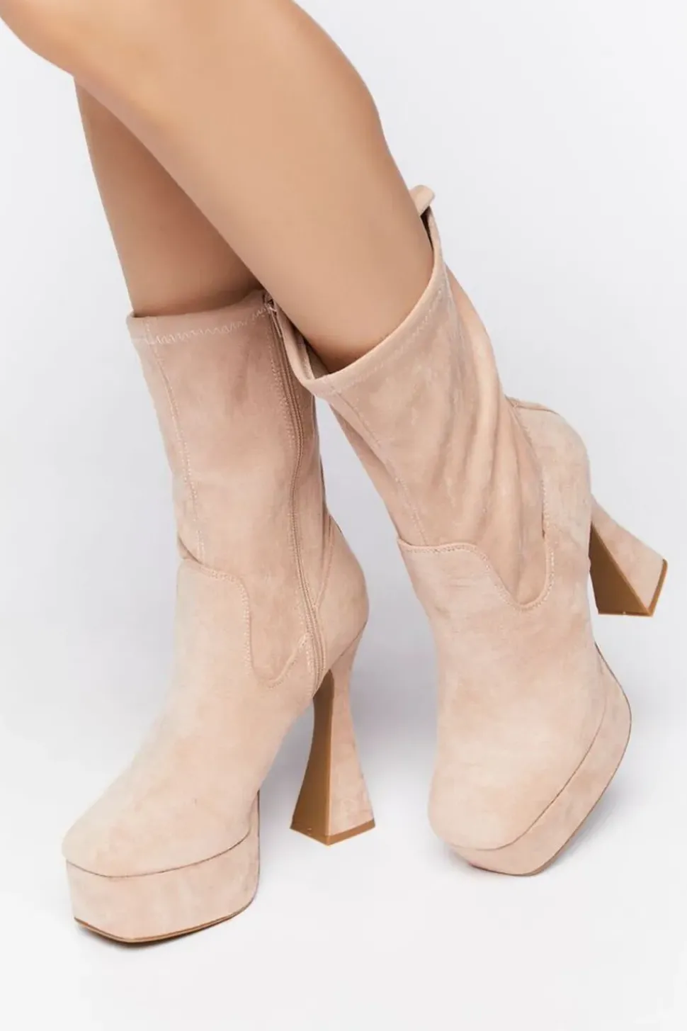 Platform Block Heel Booties