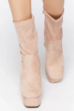 Platform Block Heel Booties