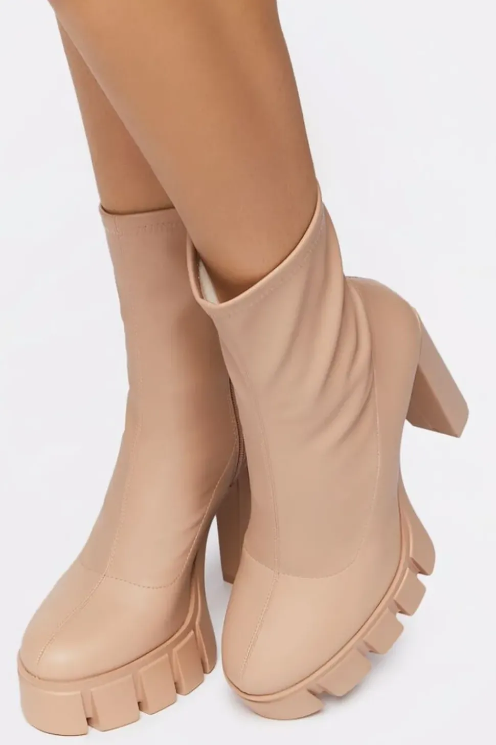 Platform Lug-Sole Ankle Boots