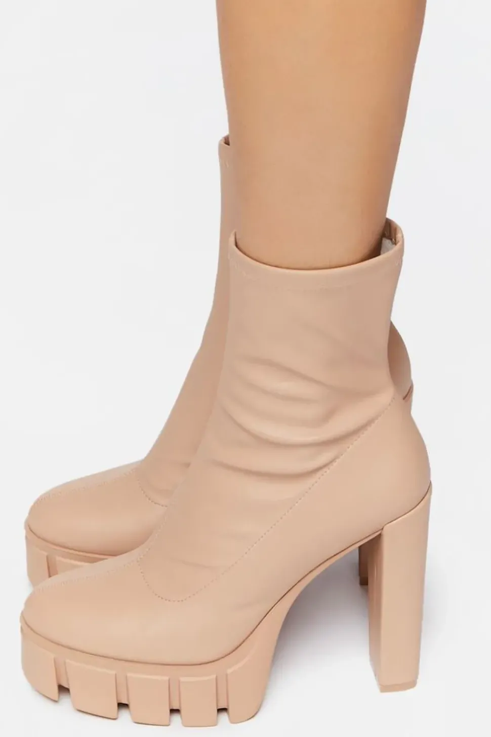 Platform Lug-Sole Ankle Boots