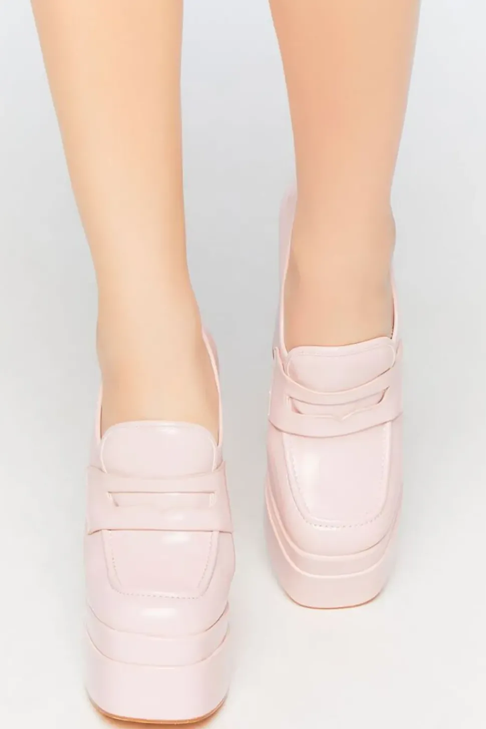 Platform Penny Loafer Pumps