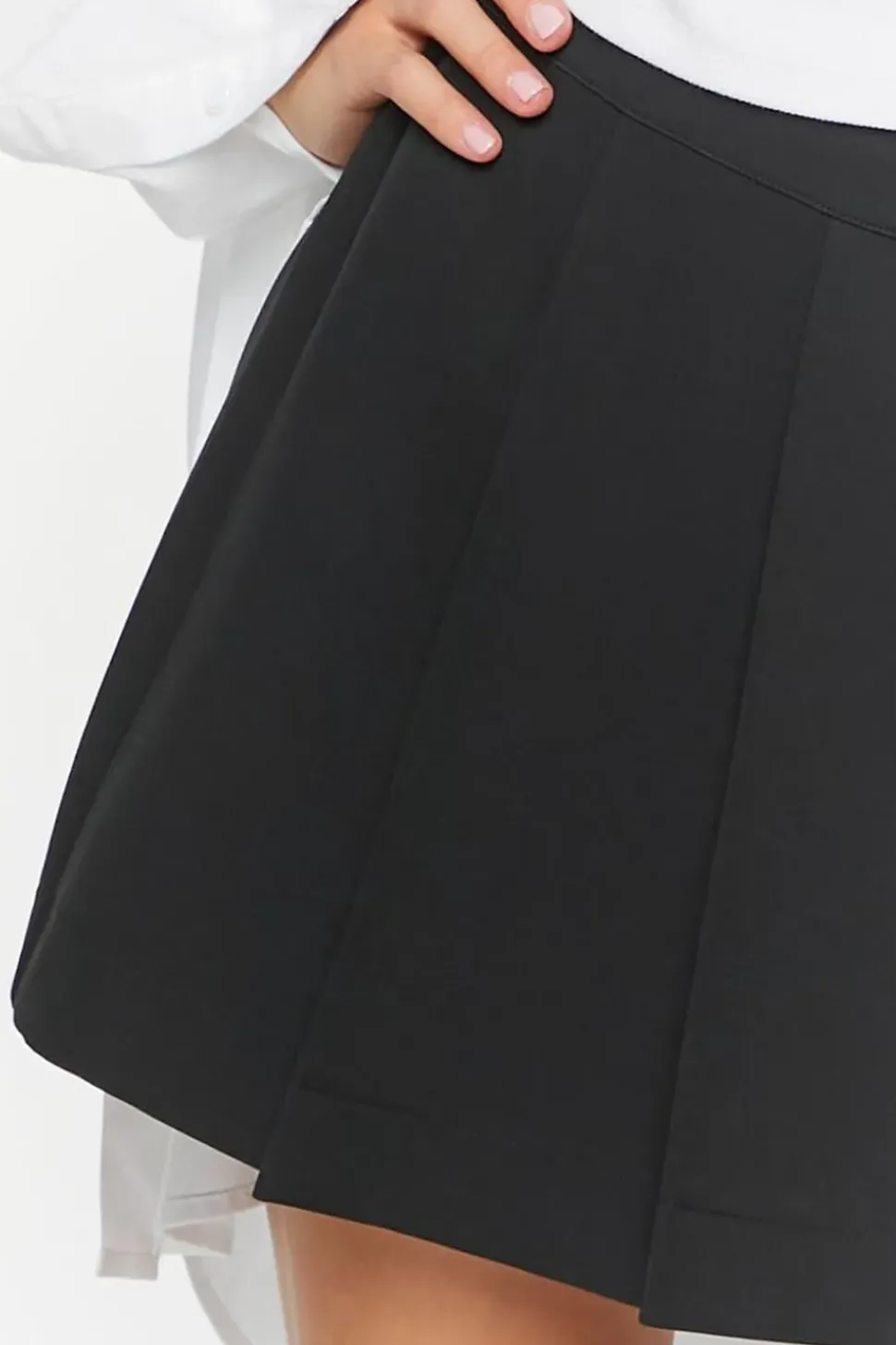 Pleated High-Rise Mini Skirt