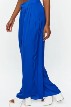 Pleated Wide-Leg Palazzo Pants