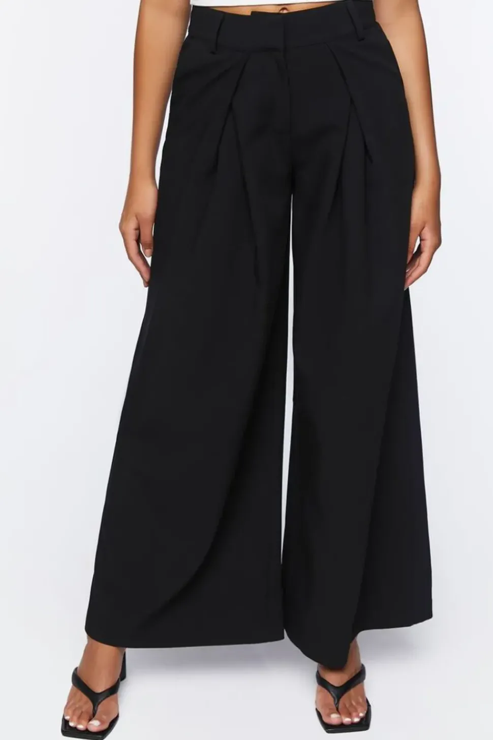 Pleated Wide-Leg Pants