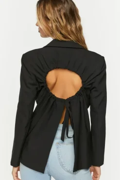 Plunging Cutout Blazer