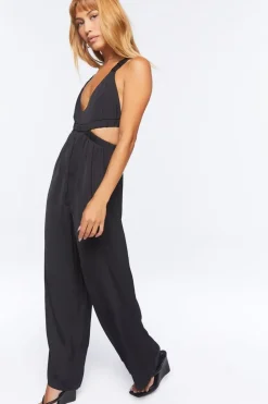 Plunging Cutout Jumpsuit