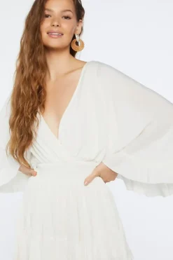 Plunging Ruffle-Trim Romper