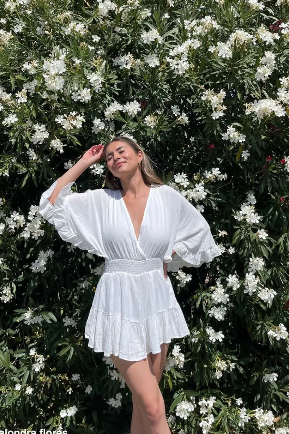 Plunging Ruffle-Trim Romper