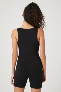 Plunging Sleeveless Romper