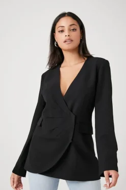 Plunging Wrap Blazer