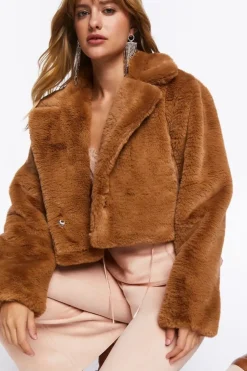 Plush Cropped Coat