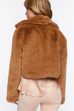 Plush Cropped Coat