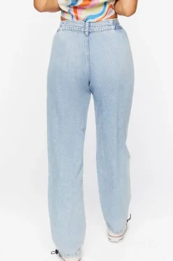 Pocket High-Rise Denim Joggers