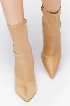 Pointed-Toe Stiletto Sock Booties
