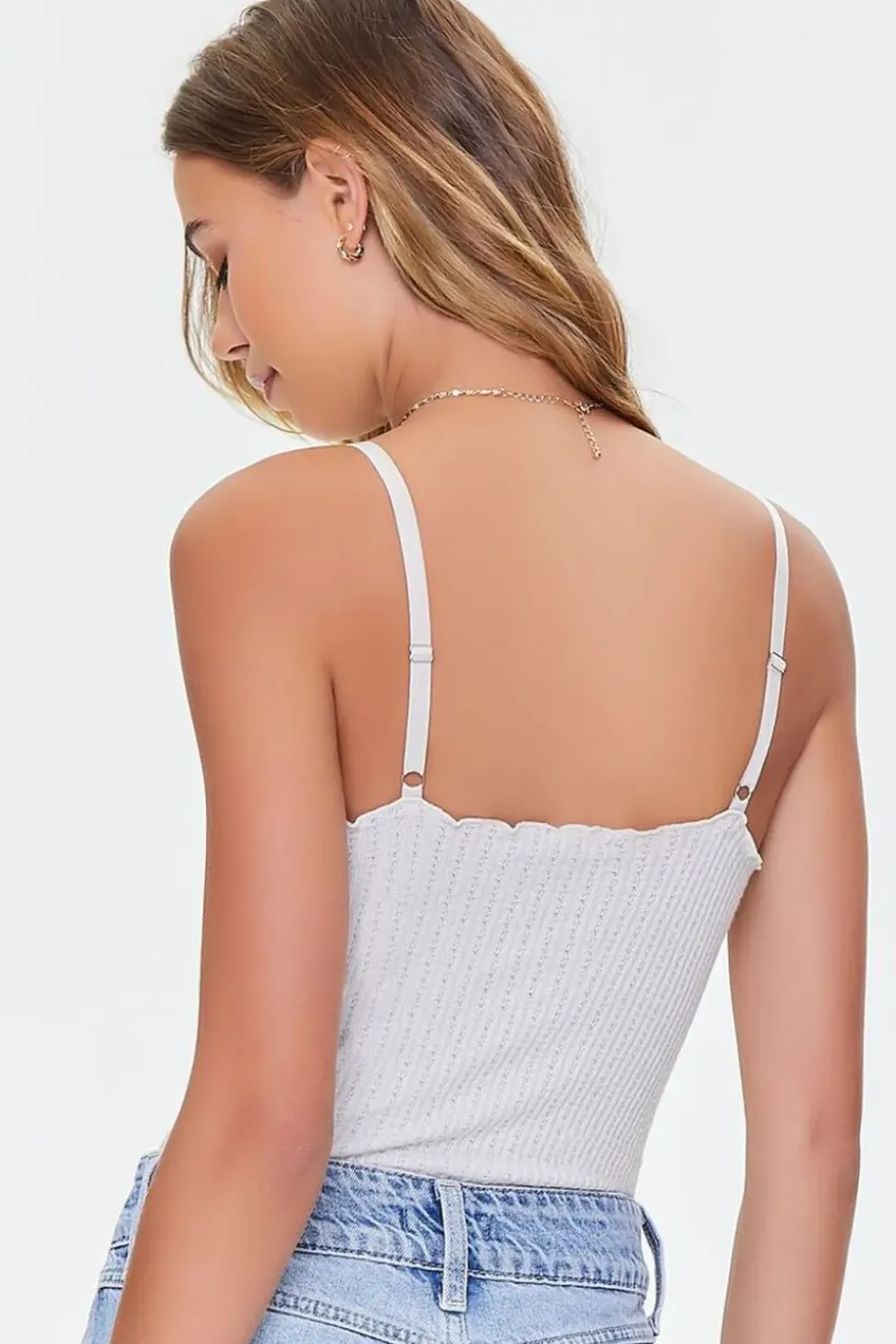 Pointelle Lettuce-Edge Bodysuit