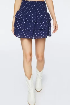 Polka Dot Tie-Strap Cami & Skirt Set